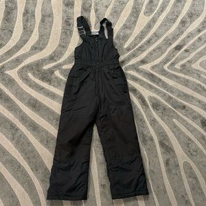 Kids Black Ski Bib size 7